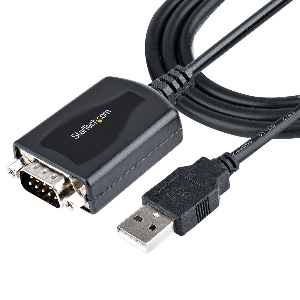 StarTech.com 1m USB to Serial Adapter, DB9 RS232, Prolific Chipset, Windows/Mac