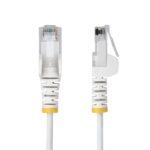 StarTech.com 1m White Slim CAT6 Ethernet Cable, 100W PoE, UTP, 28AWG