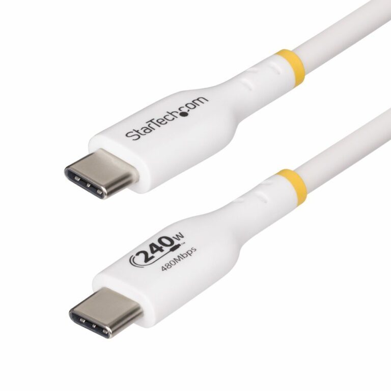 StarTech.com 1m White USB-C Cable, 240W PD EPR, USB 2.0