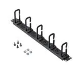 StarTech.com 1U 19" D-Ring Cable Management Organiser - Horizontal Rack Panel with Passthrough Holes