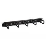 StarTech.com 1U 19" D-Ring Cable Management Organiser - Horizontal Rack Panel with Passthrough Holes