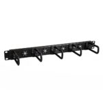 StarTech.com 1U 19" D-Ring Cable Management Organizer - Horizontal Rack Panel with Passthrough Holes