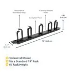 StarTech.com 1U 19in Metal Rackmount Cable Management Panel