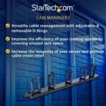StarTech.com 1U 19in Metal Rackmount Cable Management Panel