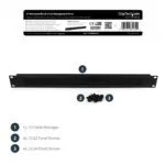StarTech.com 1U Brush Strip Cable Management Panel, Steel