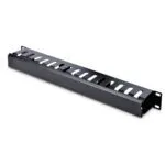 StarTech.com 1U Horizontal Cable Management Finger Duct with Cover - 19" Rack Wire Raceway Panel