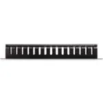 StarTech.com 1U Horizontal Cable Management Finger Duct with Cover - 19" Rack Wire Raceway Panel