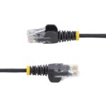 StarTech.com 2.5m Slim CAT6 Cable - Snagless - Black
