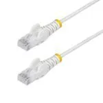 StarTech.com 2.5m Slim White CAT6 Ethernet Cable, UTP, LSZH, 100W PoE