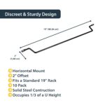 StarTech.com 2in Offset Horizontal Cable Lacing Bars - 10 Pack