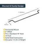 StarTech.com 2in Offset Horizontal Cable Lacing Bars - 10 Pack