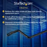 StarTech.com 2in Offset Horizontal Cable Lacing Bars - 10 Pack