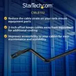 StarTech.com 2in Offset Horizontal Cable Lacing Bars - 10 Pack