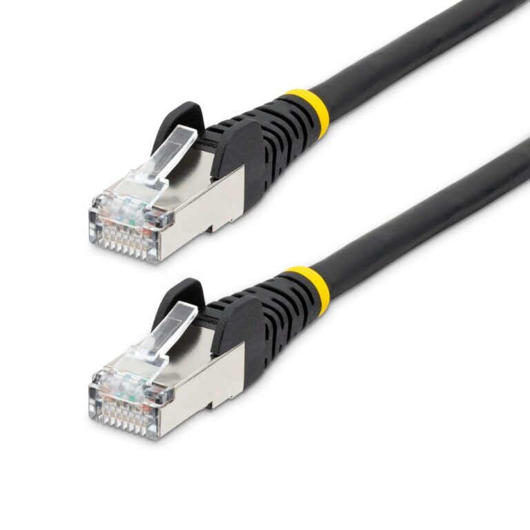 StarTech.com 2m CAT6a LSZH S/FTP Patch Cable - Black 10GbE 500MHz PoE++