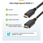 StarTech.com 2m Ultra High Speed HDMI 2.1 Cable, 8K 60Hz/4K 120Hz, 48Gbps