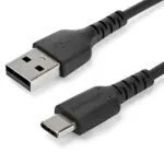 StarTech.com 2m USB-A to USB-C Cable - USB 2.0 Charging & Sync, 3A, Black