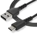 StarTech.com 2m USB-A to USB-C Cable - USB 2.0 Charging & Sync, 3A, Black