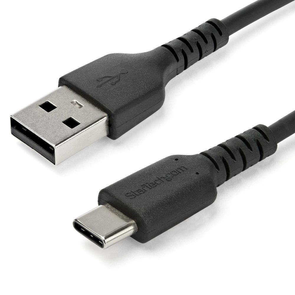 StarTech.com 2m USB-A to USB-C Cable - USB 2.0 Charging & Sync, 3A, Black