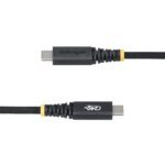 StarTech.com 2m USB-C 240W PD Charging Cable, Side Screw Lock, Braided Jacket