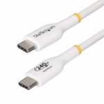 StarTech.com 2m USB-C Cable, 240W PD EPR, USB 2.0, White