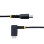 StarTech.com 2m USB-C Right Angle 60W PD Cable - Black