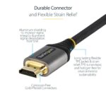 StarTech.com 3ft HDMI 2.1 Cable 8K - 48Gbps Ultra High Speed - 8K 60Hz/4K 120Hz HDR10+