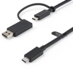 StarTech.com 3ft Hybrid USB-C Cable with USB-A Adapter - 10Gbps/100W PD