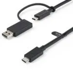 StarTech.com 3ft Hybrid USB-C Cable with USB-A Adapter - 10Gbps/100W PD