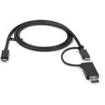 StarTech.com 3ft Hybrid USB-C Cable with USB-A Adapter - 10Gbps/100W PD