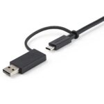 StarTech.com 3ft Hybrid USB-C Cable with USB-A Adapter - 10Gbps/100W PD