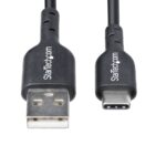 StarTech.com 3ft USB-A to USB-C Cable, 3A, USB 2.0, Black