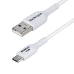 StarTech.com 3ft USB-A to USB-C Cable, 3A, USB 2.0, White