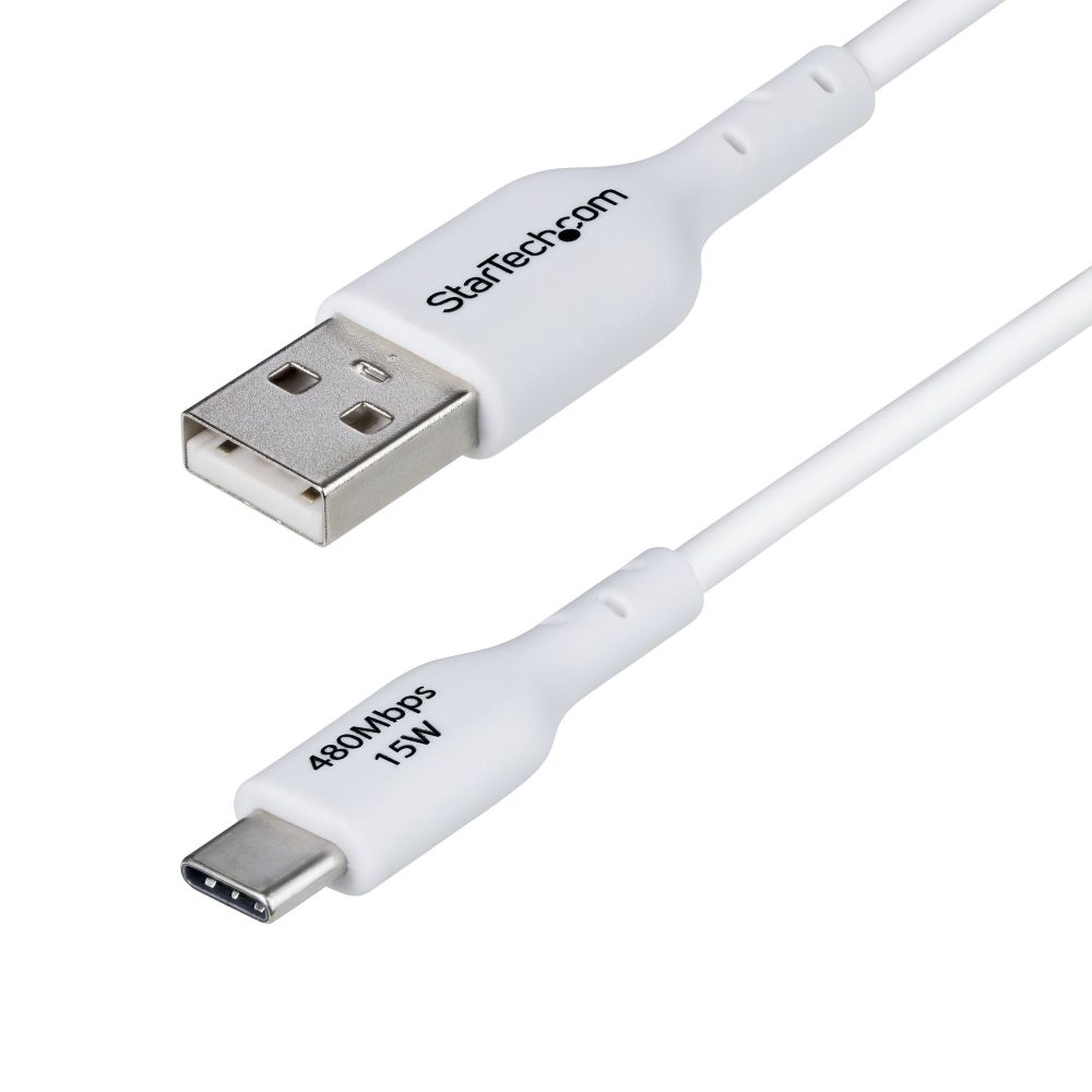StarTech.com 3ft USB-A to USB-C Cable, 3A, USB 2.0, White