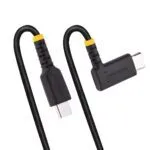 StarTech.com 3ft USB-C Charging Cable Right Angle - 60W PD - Heavy Duty - Black