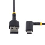 StarTech.com 3ft USB-C to USB-A Cable - Right Angle - Black 3A