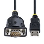 StarTech.com 3ft USB to Serial Cable, DB9 Male RS232 to USB Converter, Prolific IC