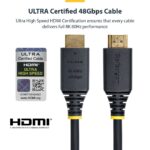 StarTech.com 3m Ultra High Speed HDMI 2.1 Cable, 8K 60Hz/4K 120Hz, 48Gbps