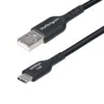 StarTech.com 3m USB-A to USB-C Cable, 3A, USB 2.0, Black