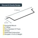 StarTech.com 4in Offset Cable Lacing Bar 10 Pack