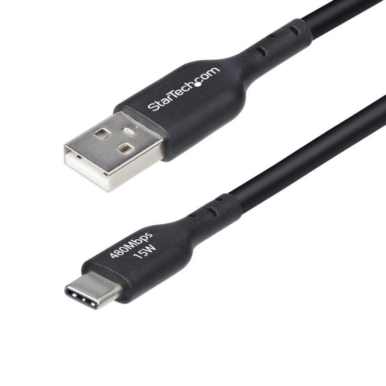 StarTech.com 4m USB-A to USB-C Cable, 3A, USB 2.0, Black