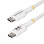 StarTech.com 4m White USB-C Cable, 240W PD EPR, USB 2.0