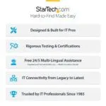 StarTech.com 50cm Blue CAT8 Ethernet Cable, 25G/40G, 2000MHz, S/FTP, LSZH