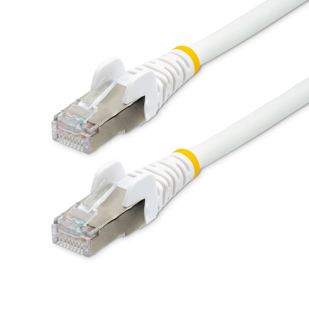 StarTech.com 50cm CAT6a LSZH S/FTP White Patch Cable - 10GbE 500MHz PoE++