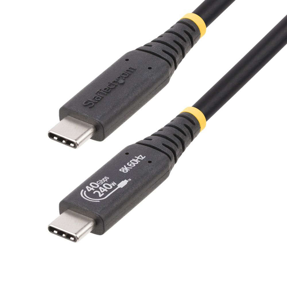 StarTech.com 50cm USB4 Cable, USB-IF Certified, 40Gbps, 240W PD 3.1 EPR