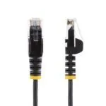 StarTech.com 5m Black Slim CAT6 Ethernet Cable, 100W PoE, UTP, LSZH, 28AWG