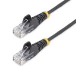 StarTech.com 5m Black Slim CAT6 Ethernet Cable, 100W PoE, UTP, LSZH, 28AWG