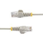 StarTech.com 5m Gray Slim CAT6 Ethernet Cable, 100W PoE, UTP, 28AWG