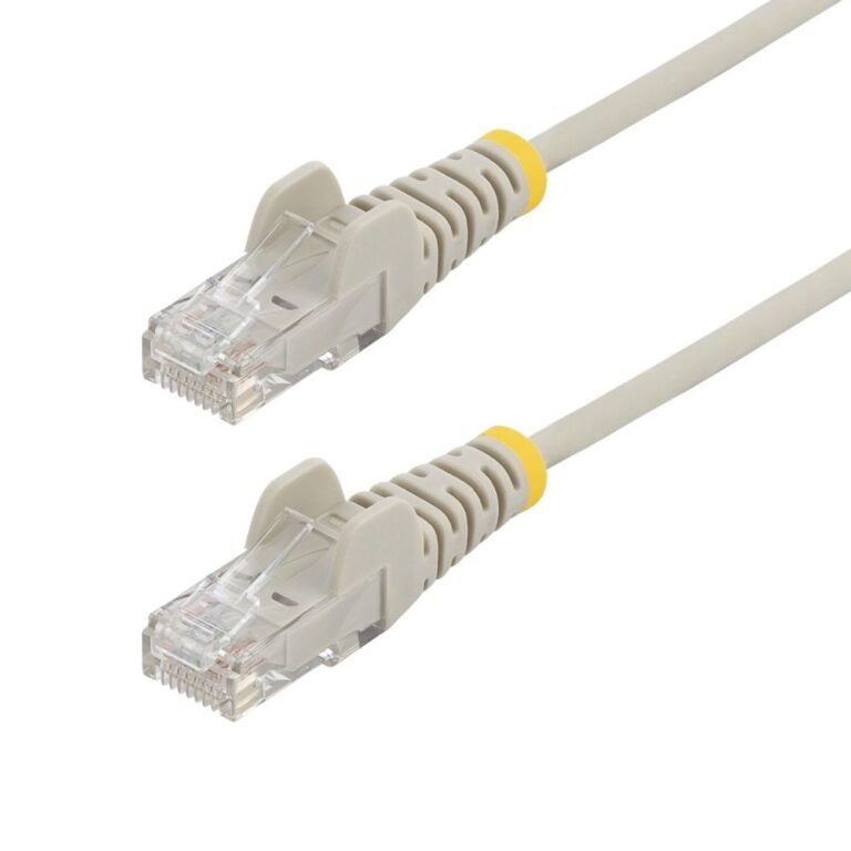 StarTech.com 5m Gray Slim CAT6 Ethernet Cable, 100W PoE, UTP, 28AWG