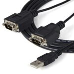 StarTech.com 6ft 2-Port USB to Serial RS232 Adapter Cable with COM Retention