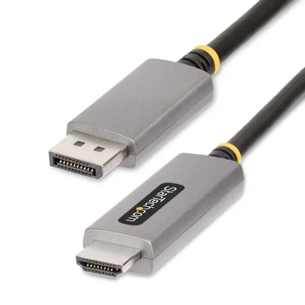 StarTech.com 6ft DisplayPort 1.4 to HDMI 2.1 Active Cable, 8K 60Hz, 4K 144Hz, HDR10